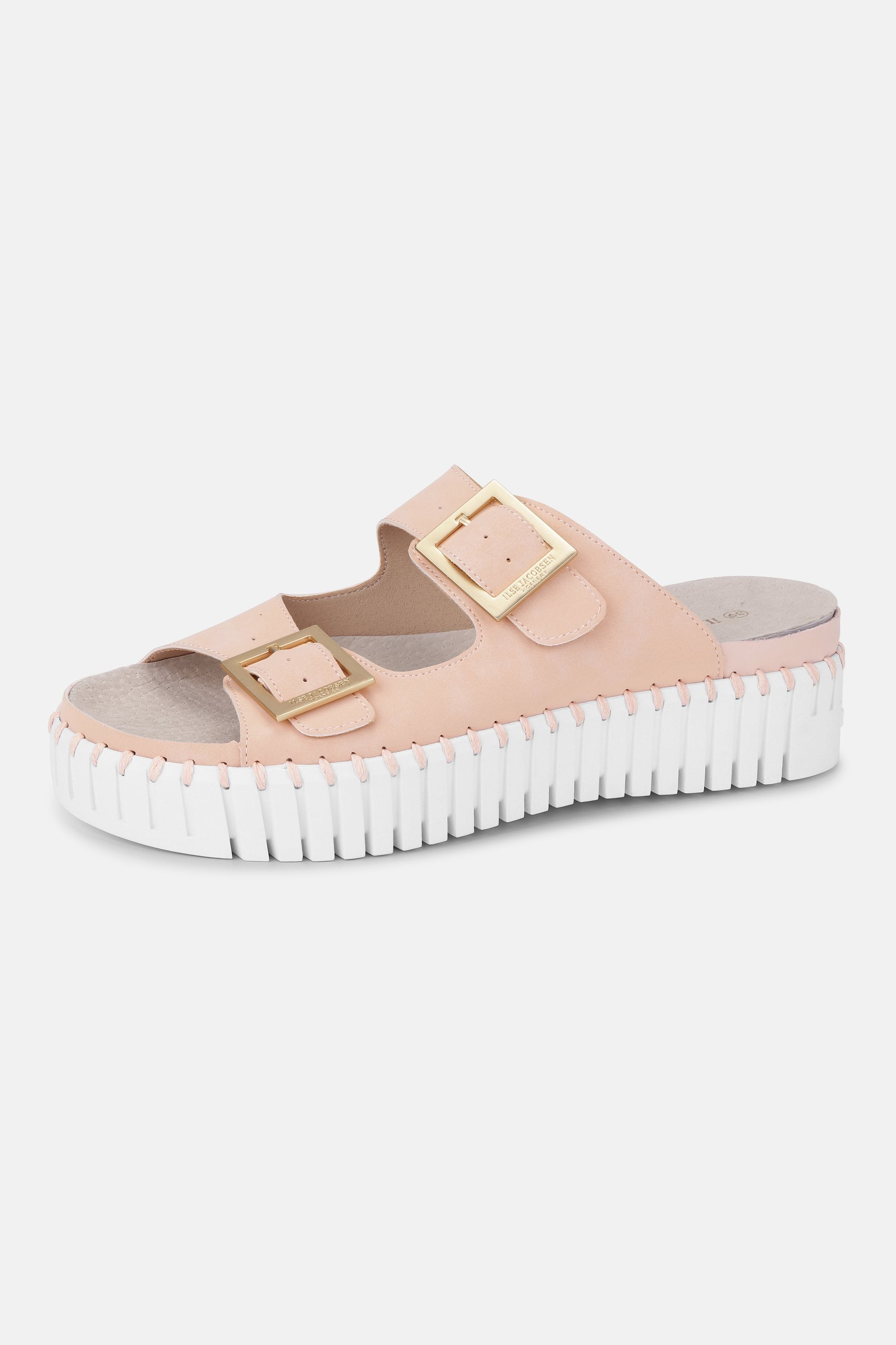 Platåsandaler Spenne - Adobe Rose White